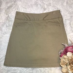 Gap khaki colored mini skirt